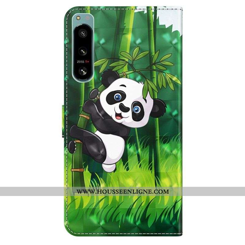 Housse Sony Xperia 5 IV Panda Bambou à Lanière