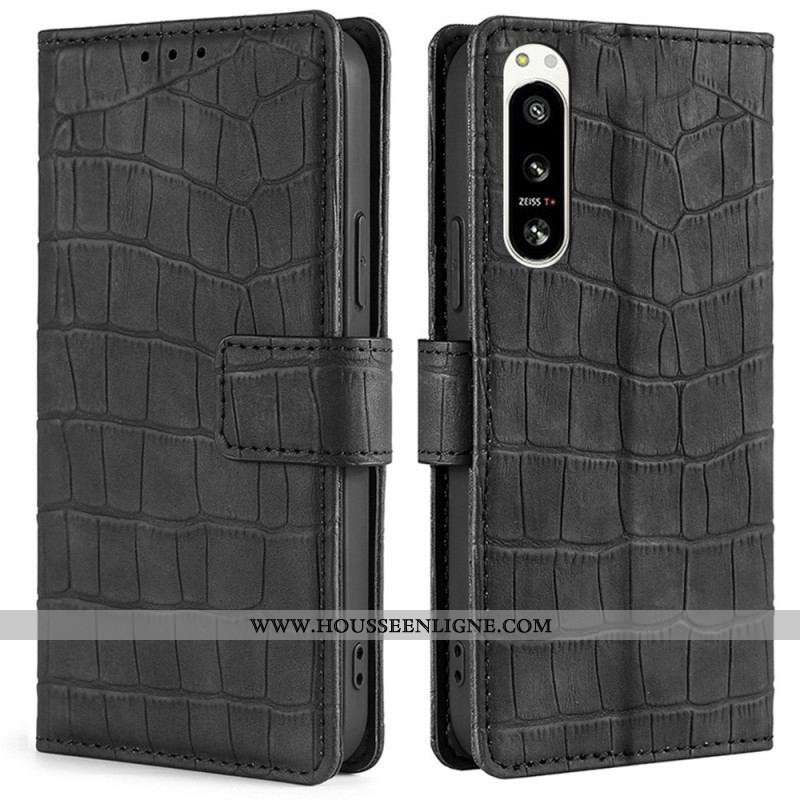 Housse Sony Xperia 5 IV Style Peau de Crocodile