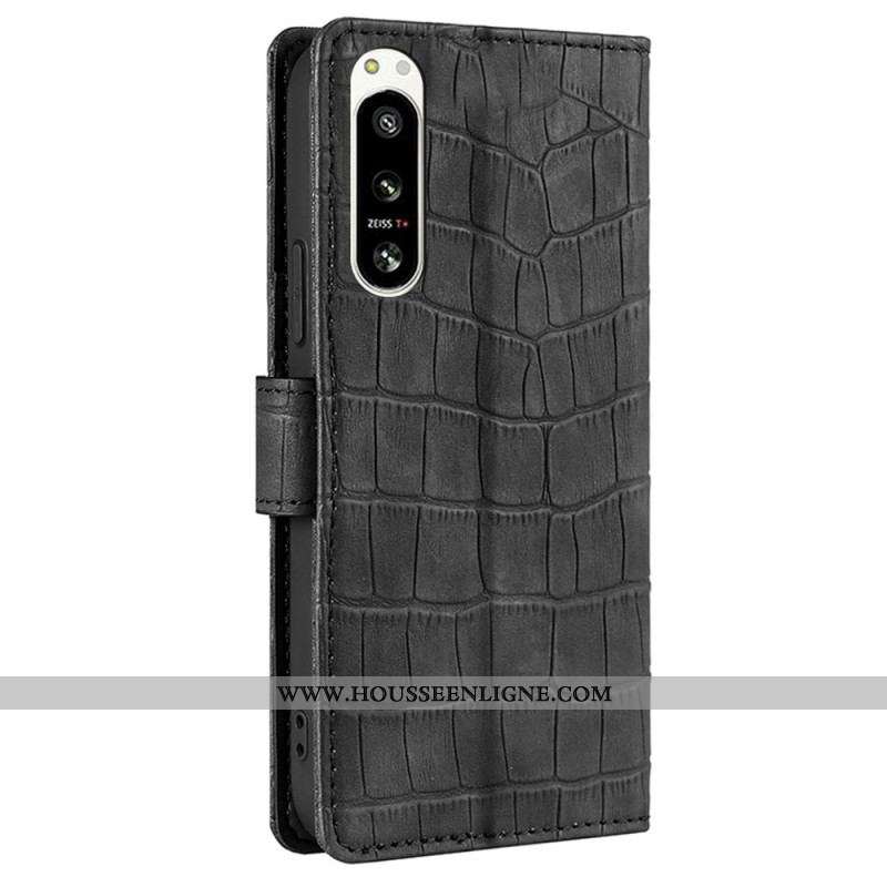 Housse Sony Xperia 5 IV Style Peau de Crocodile