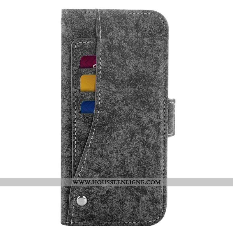 Housse Sony Xperia 5 IV Vintage Porte-Cartes Rotatif