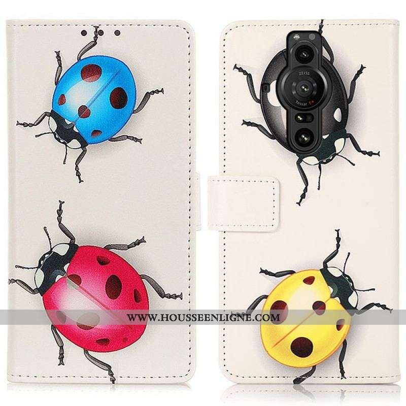 Housse Sony Xperia Pro-I Coccinelles