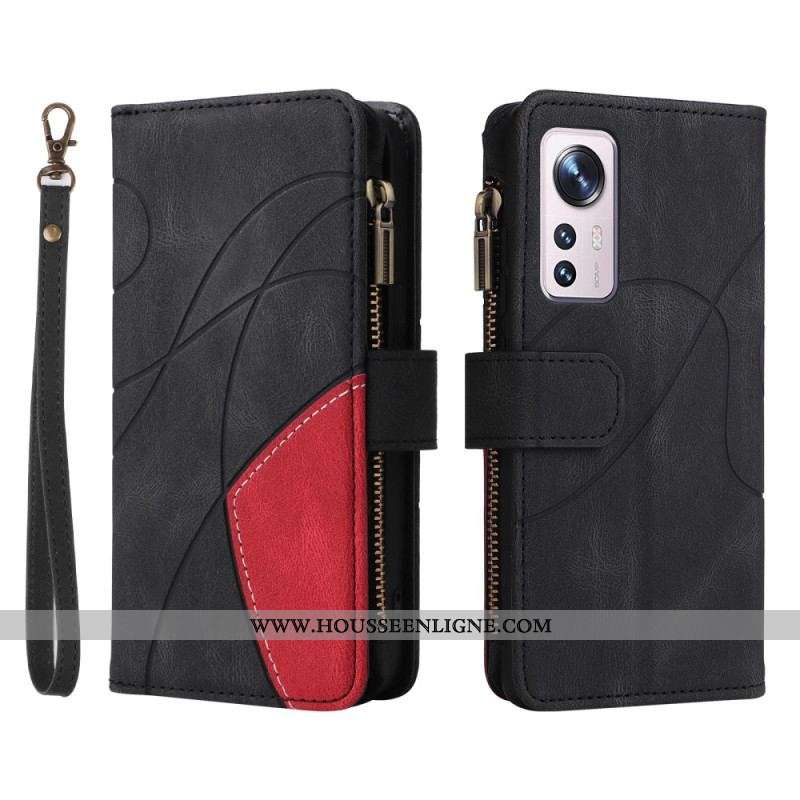 Housse Xiaomi 12 / 12X Bicolore avec Porte-Monnaie