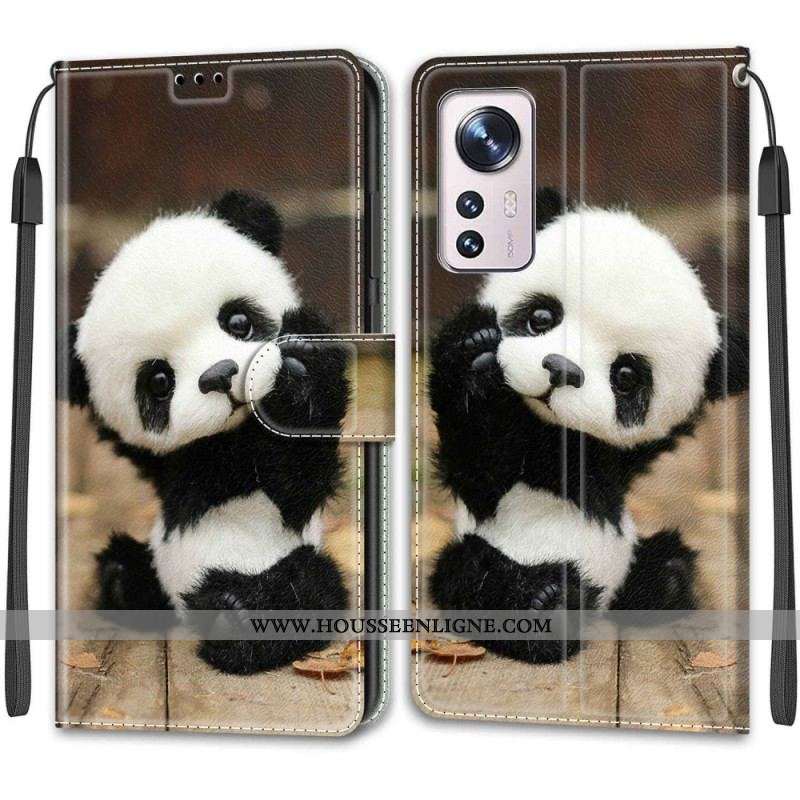 Housse Xiaomi 12 / 12X Petit Panda à Lanière