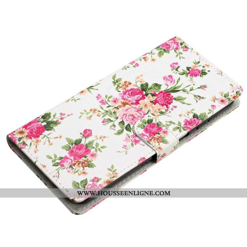 Housse Xiaomi 12 Lite Fleurs Liberty à Lanière