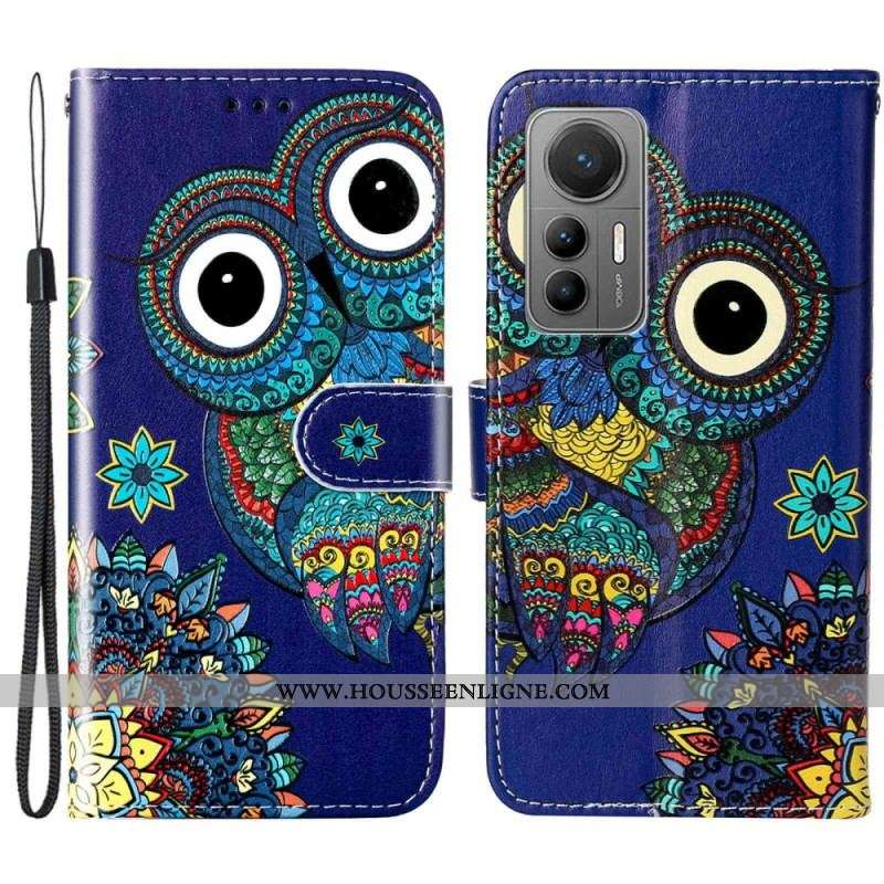 Housse Xiaomi 12 Lite Hibou à Lanière