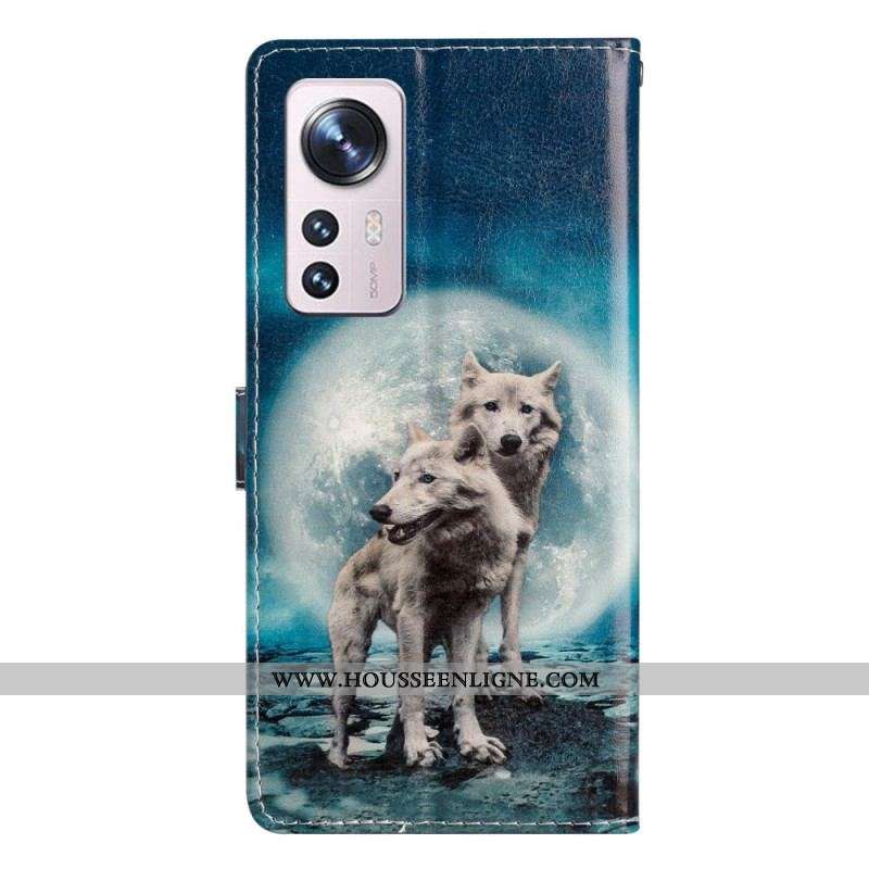 Housse Xiaomi 12 Lite Loup à Lanière