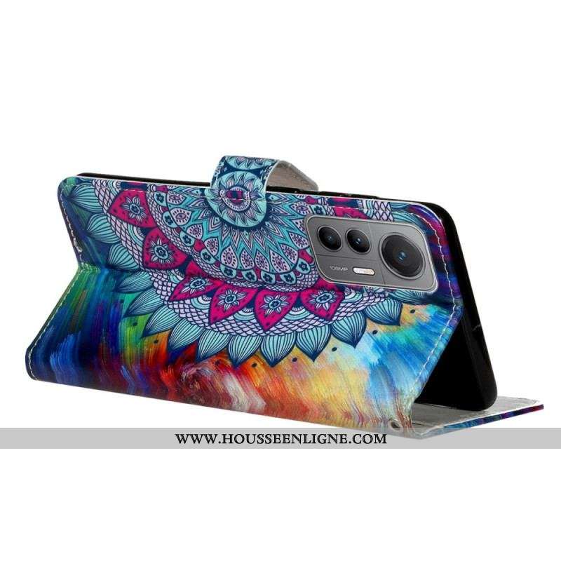 Housse Xiaomi 12 Lite Mandala Coloré à Lanière