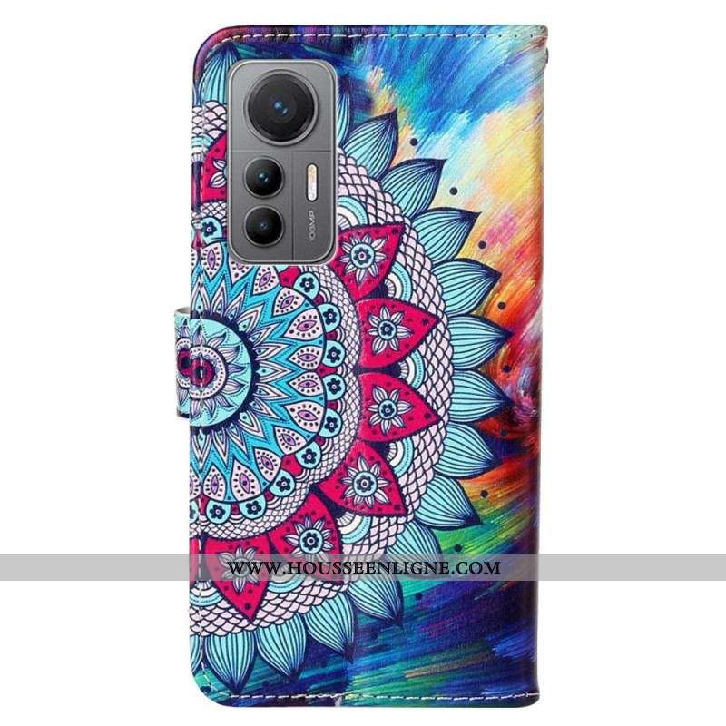 Housse Xiaomi 12 Lite Mandala Coloré à Lanière