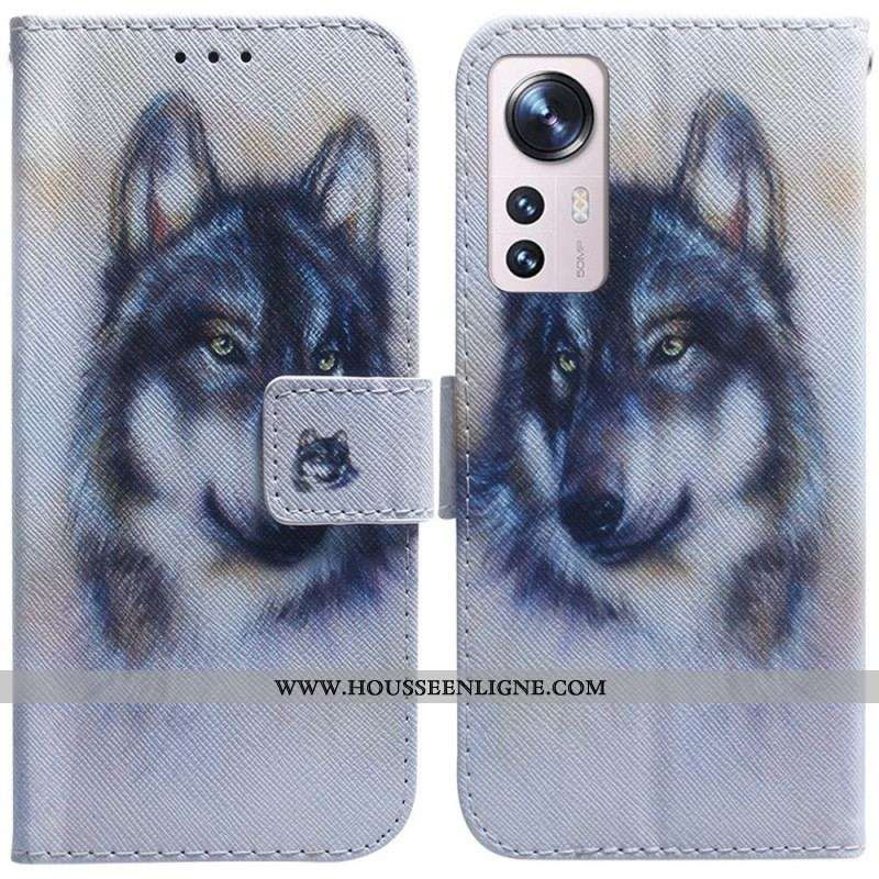 Housse Xiaomi 12 Pro Peinture Loup