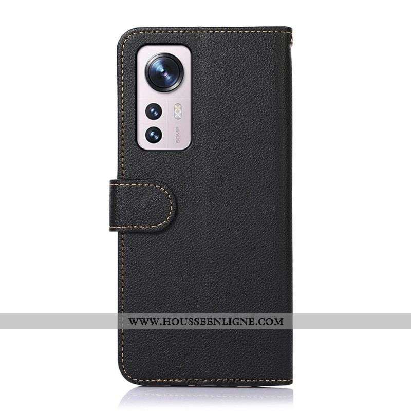 Housse Xiaomi 12 Pro Style Litchi RFID KHAZNEH