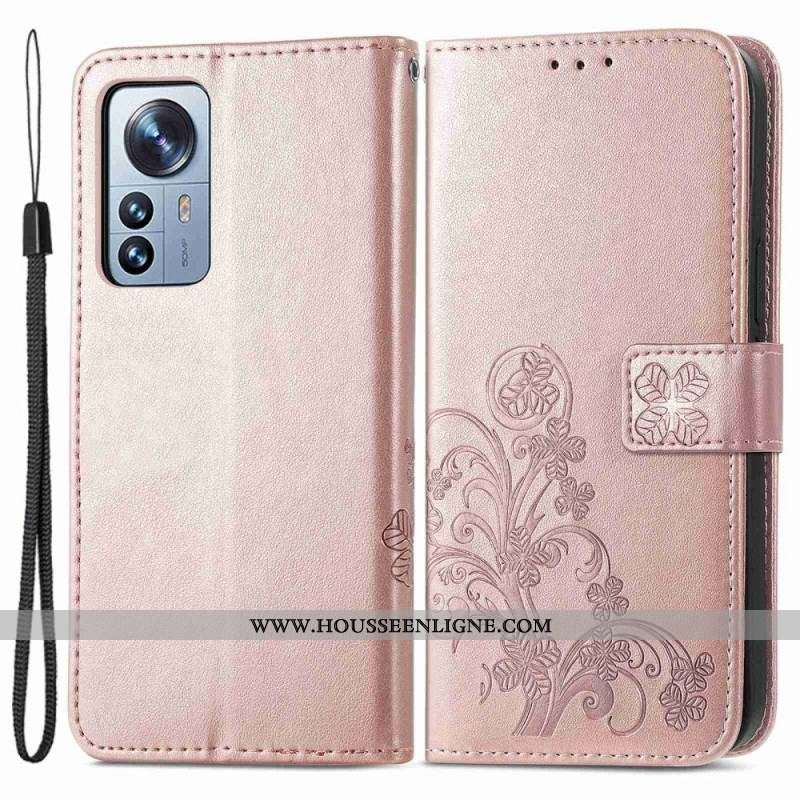 Housse Xiaomi 12T / 12T Pro Petites Fleurs à Lanière