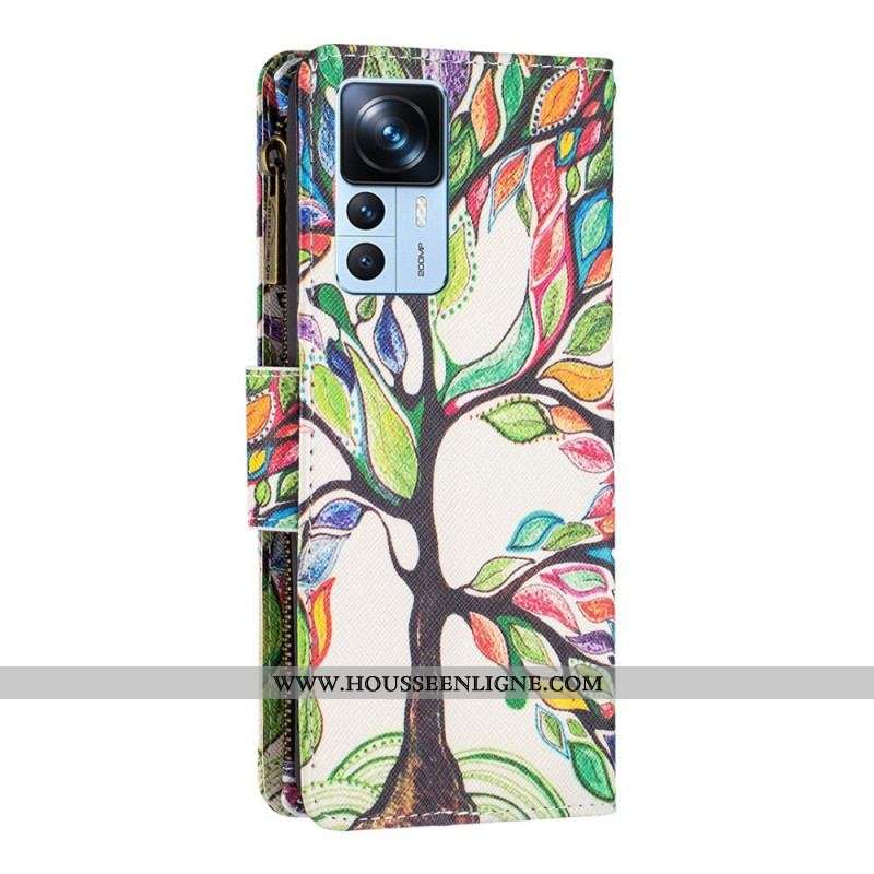 Housse Xiaomi 12T / 12T Pro Poche Zippée Arbre