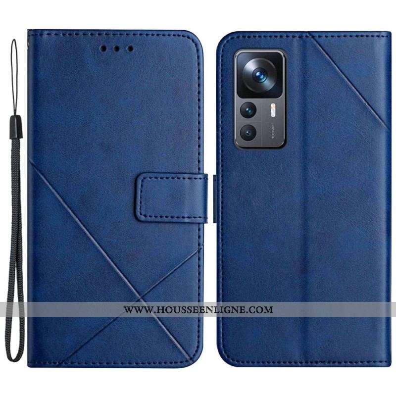 Housse Xiaomi 12T / 12T Pro Style Cuir Géo X Design