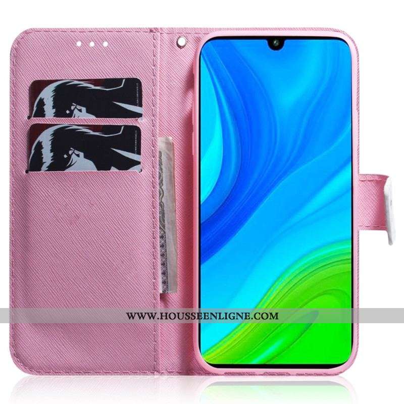 Housse Xiaomi 13 Fleur Rose à Lanière