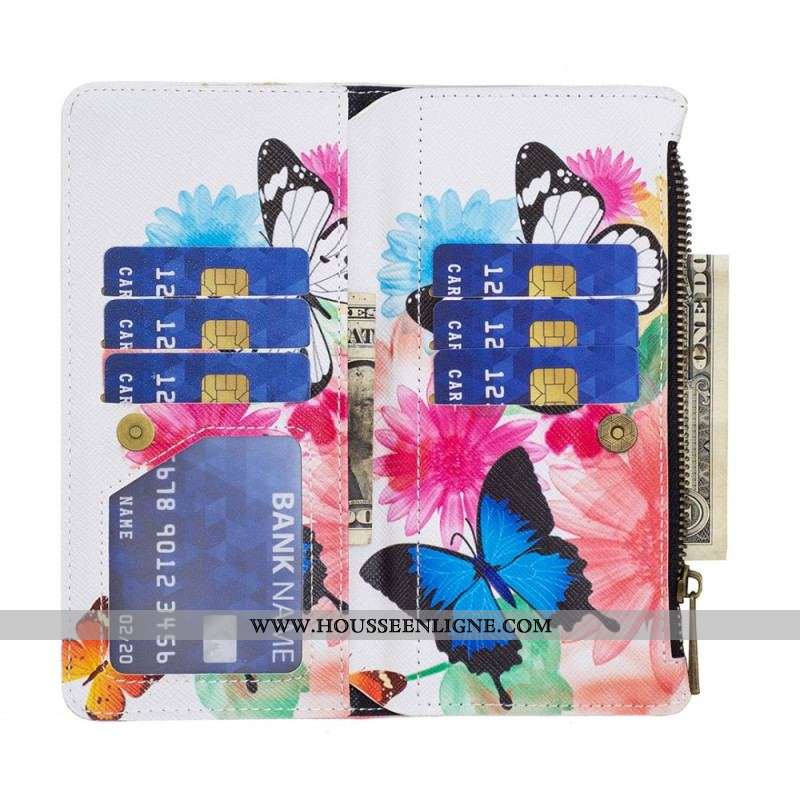 Housse Xiaomi 13 Lite Portefeuille Papillons