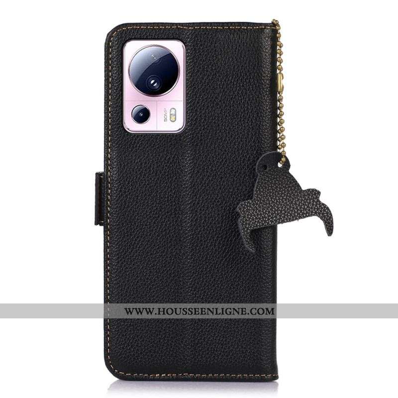 Housse Xiaomi 13 Lite Vrai Cuir Protection RFID