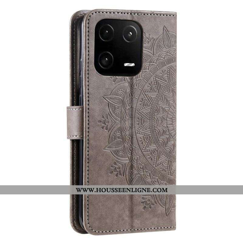 Housse Xiaomi 13 Mandala Soleil avec Lanière