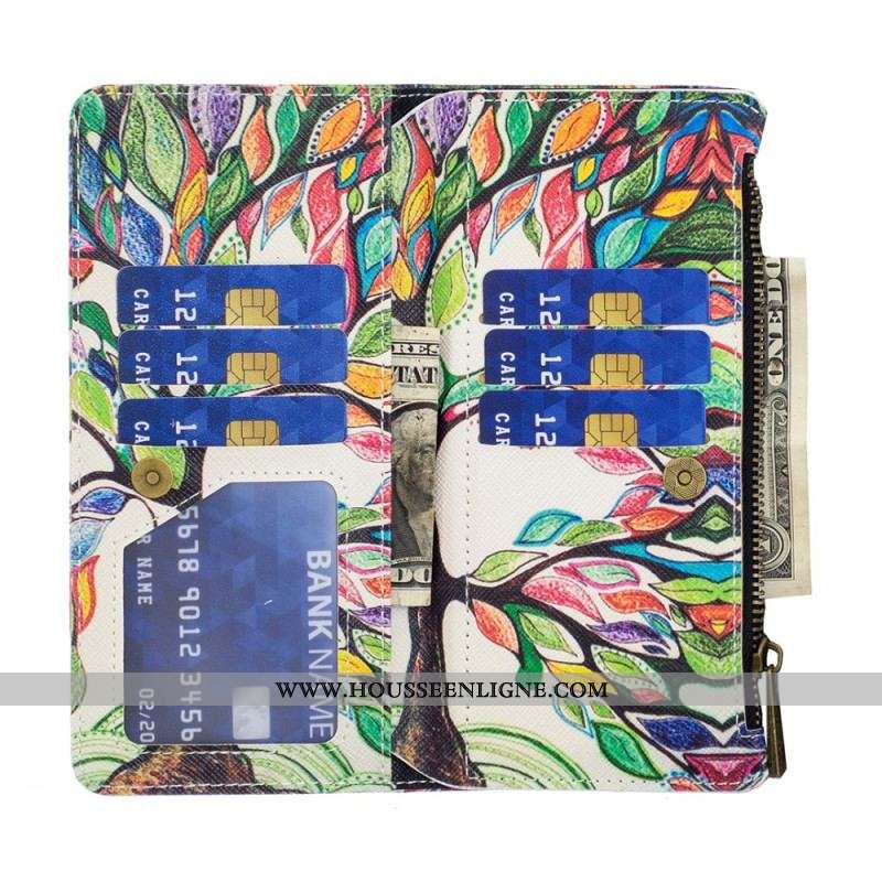 Housse Xiaomi 13 Poche Zippée Arbre