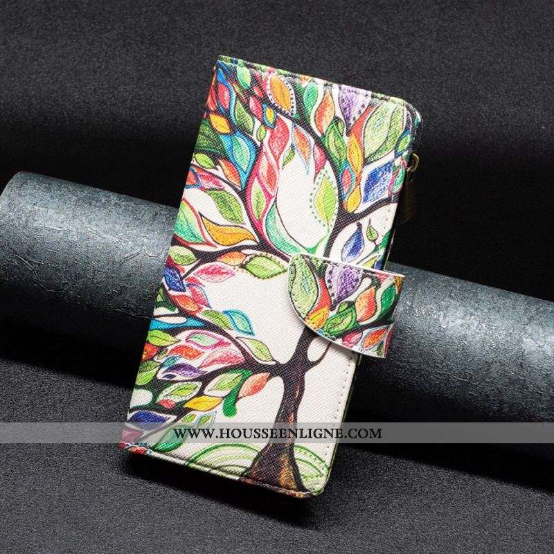 Housse Xiaomi 13 Poche Zippée Arbre