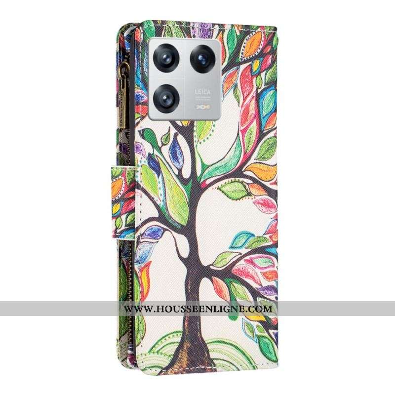 Housse Xiaomi 13 Poche Zippée Arbre