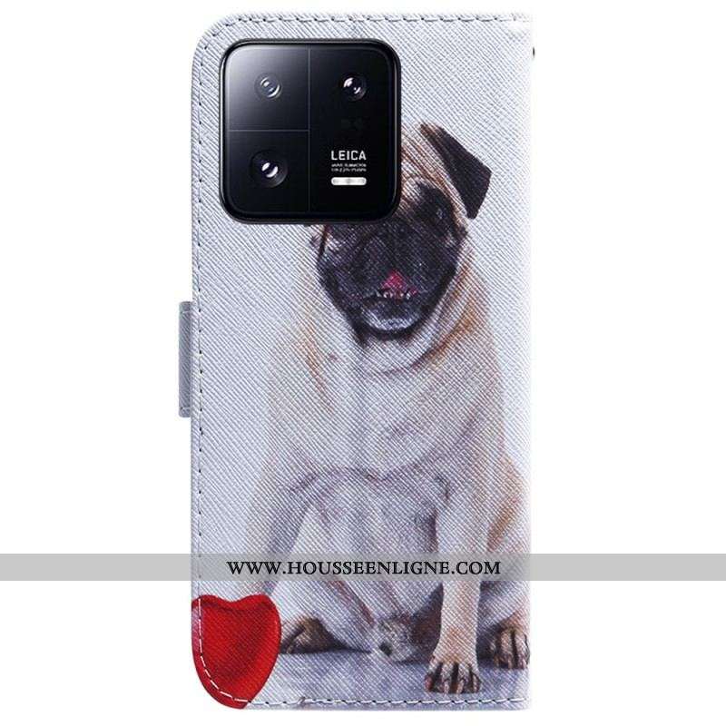 Housse Xiaomi 13 Pro Pug Dog à Lanière