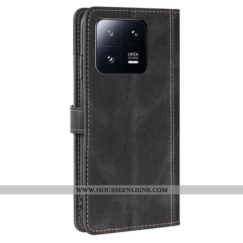 Housse Xiaomi 13 Pro Simili Cuir Bicolore Stylish