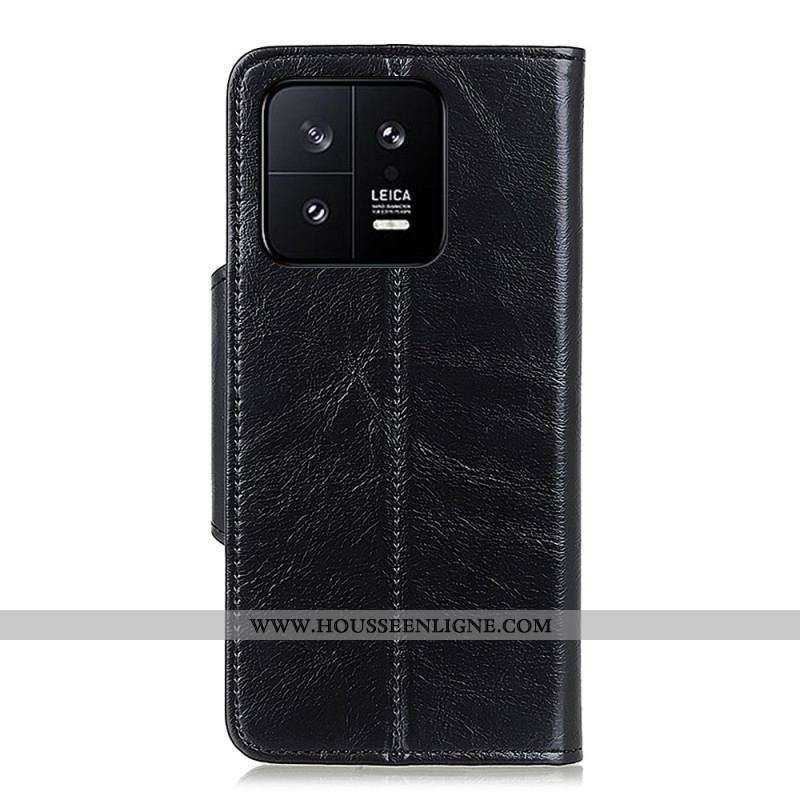 Housse Xiaomi 13 Pro Simili Cuir Verni Bouton KHAZNEH