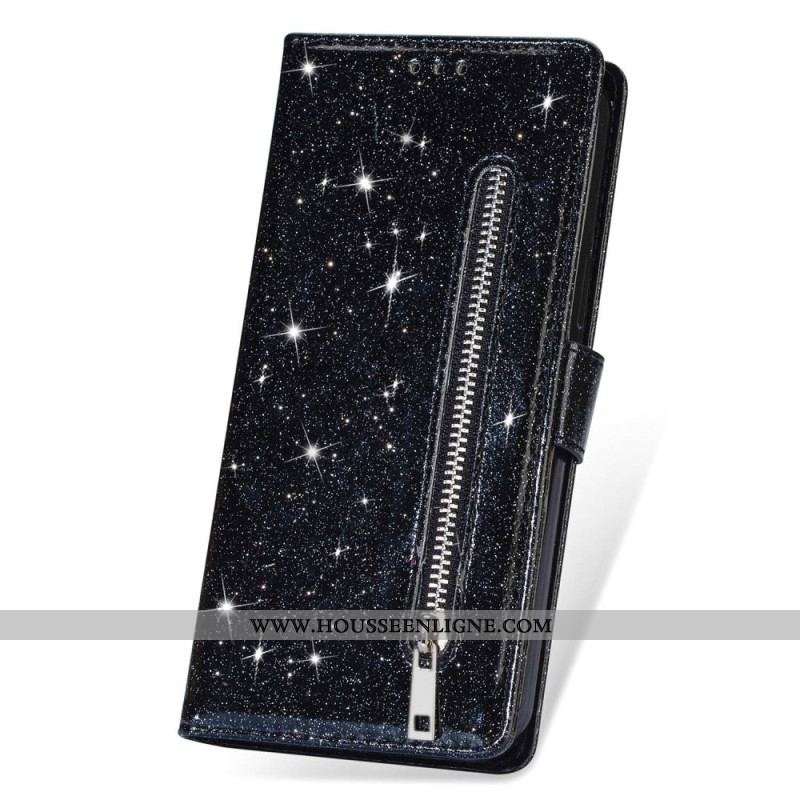 Housse Xiaomi 13 Style Portefeuille à Paillettes