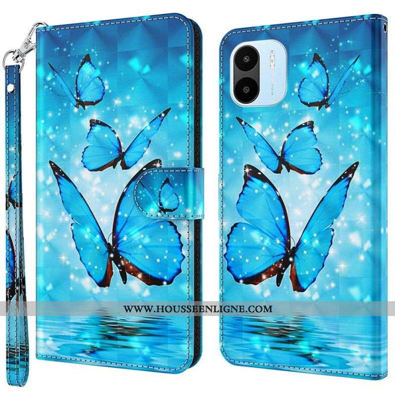 Housse Xiaomi Redmi A1 Papillons Bleus Volants