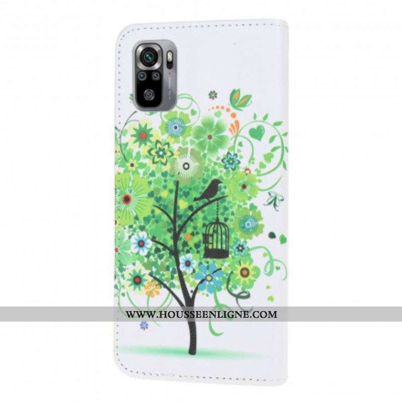 Housse Xiaomi Redmi Note 10/10S/Poco M5s Arbre Vert