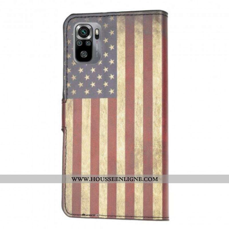 Housse Xiaomi Redmi Note 10/10S/Poco M5s Drapeau Américain