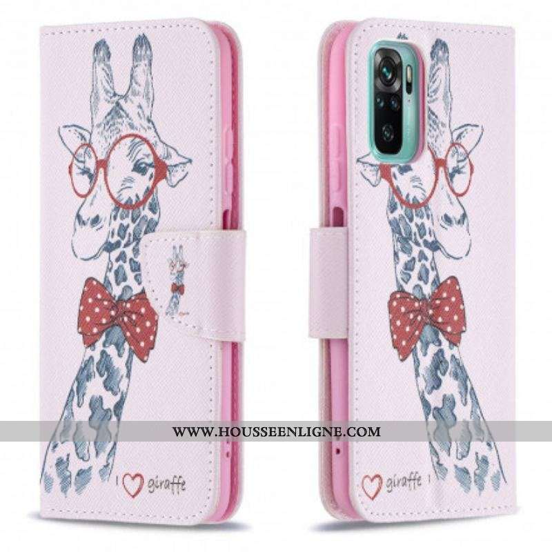 Housse Xiaomi Redmi Note 10/10S/Poco M5s Girafe Intello