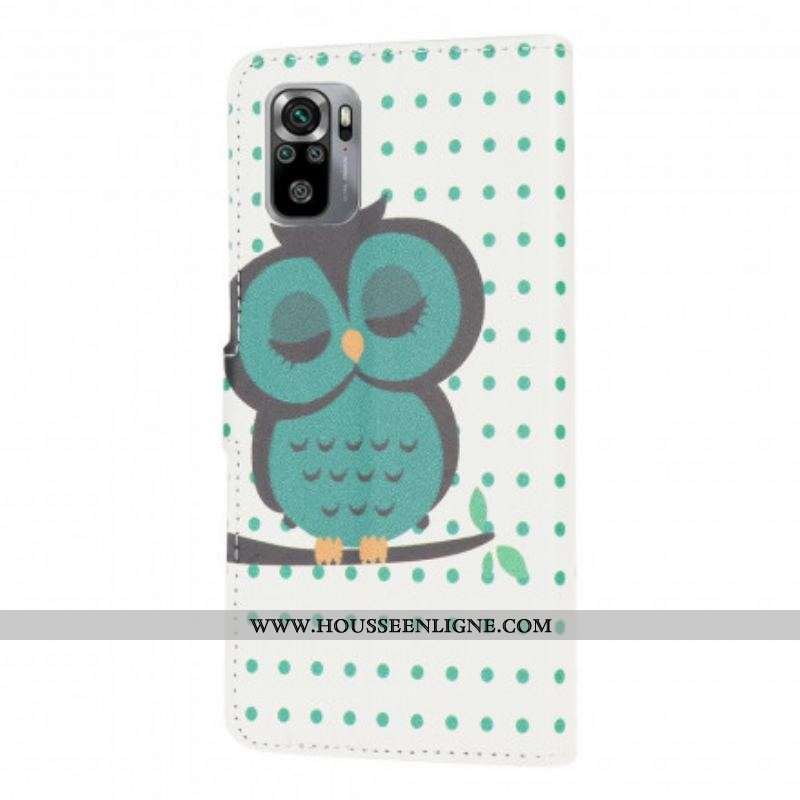 Housse Xiaomi Redmi Note 10/10S/Poco M5s Hibou Endormi