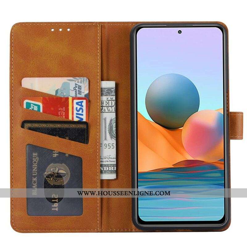 Housse Xiaomi Redmi Note 10/10S/Poco M5s Porte-Carte Frontal et Sangle