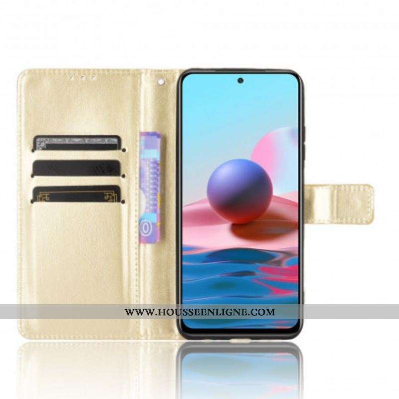 Housse Xiaomi Redmi Note 10/10S/Poco M5s Simili Cuir Flashy