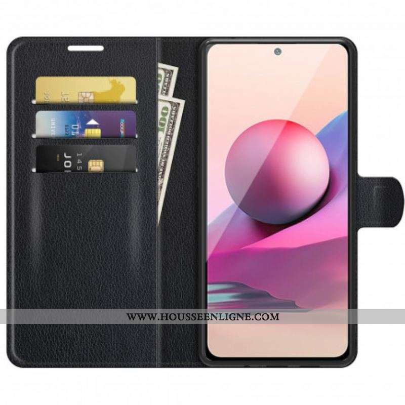 Housse Xiaomi Redmi Note 10/10S/Poco M5s Style Cuir Fermoir Magnétique