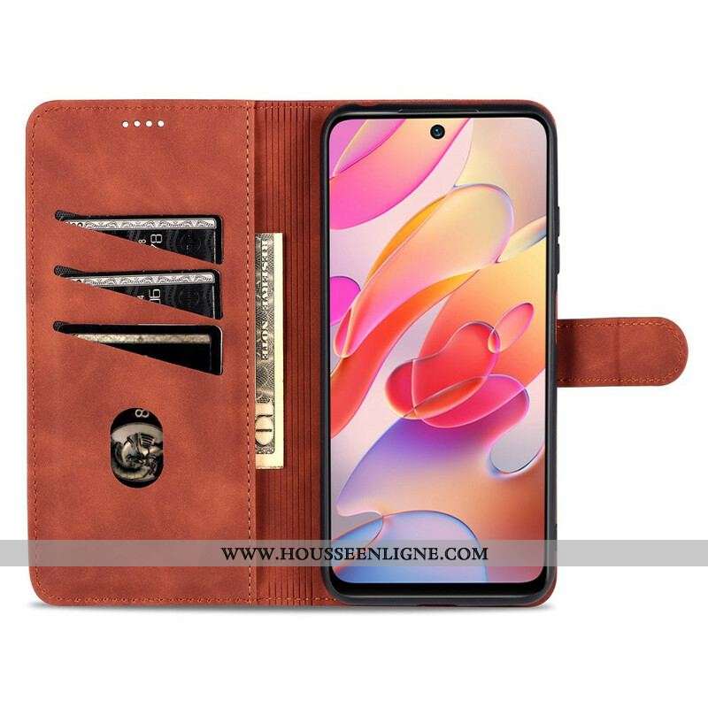 Housse Xiaomi Redmi Note 10 5G / Poco M3 Pro 5G AZNS Effet Cuir