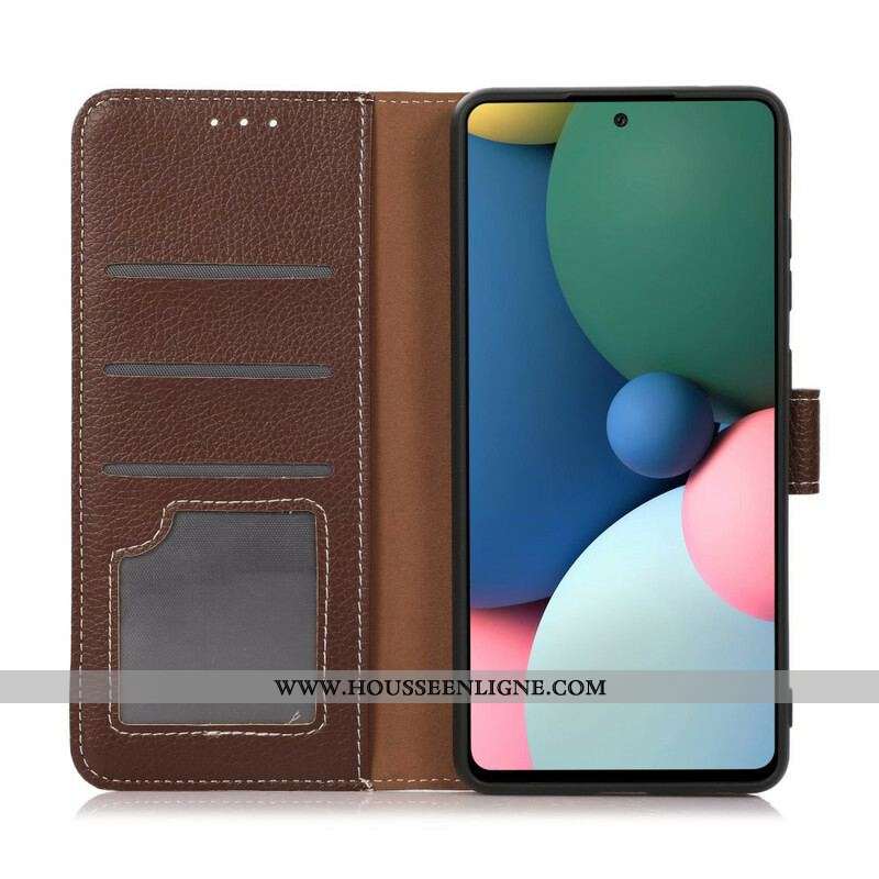 Housse Xiaomi Redmi Note 10 5G / Poco M3 Pro 5G Litchi Texture