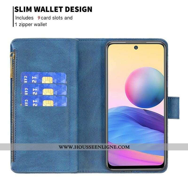 Housse Xiaomi Redmi Note 10 5G / Poco M3 Pro 5G Papillon Poche Zippée