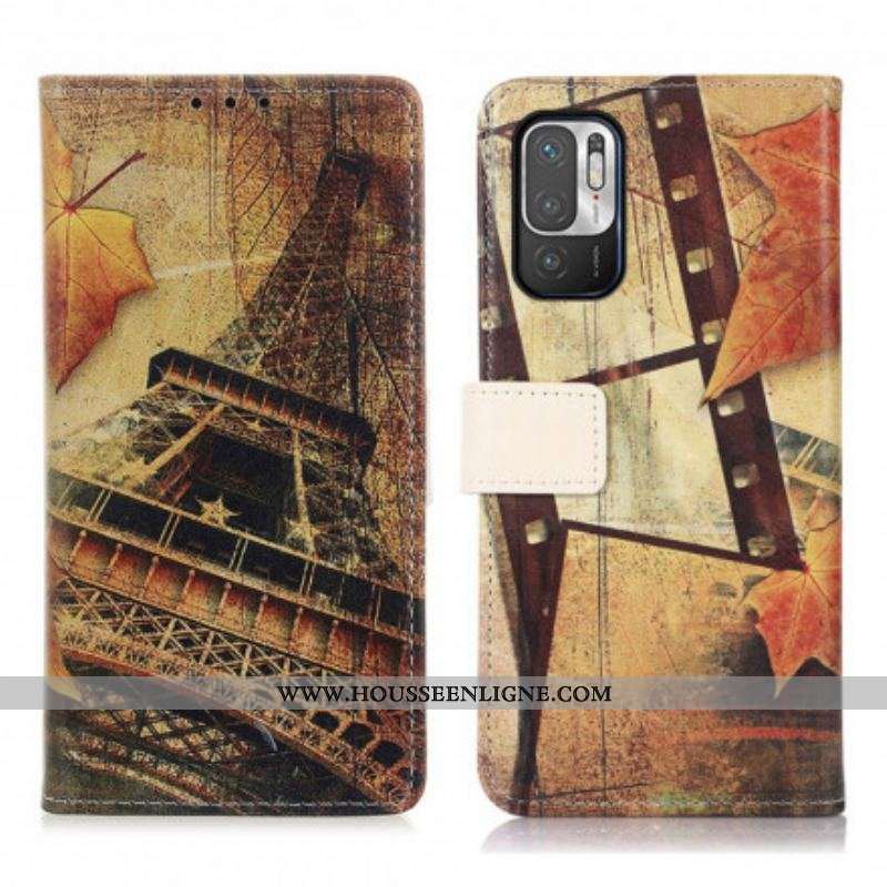 Housse Xiaomi Redmi Note 10 5G / Poco M3 Pro 5G Tour Eiffel En Automne