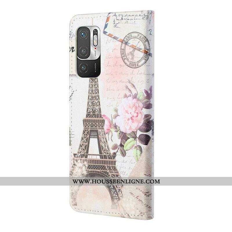 Housse Xiaomi Redmi Note 10 5G / Poco M3 Pro 5G Tour Eiffel Rétro