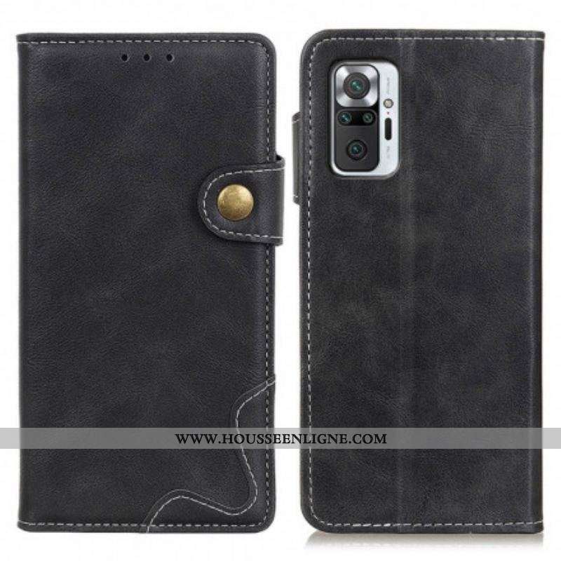 Housse Xiaomi Redmi Note 10 Pro Artistique Couture Bouton