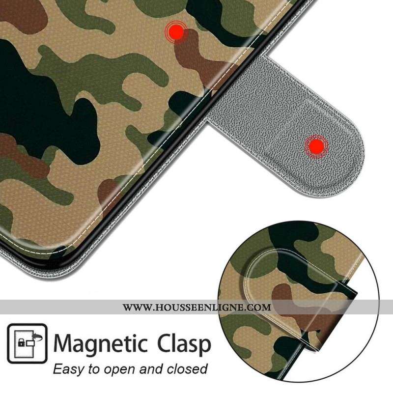 Housse Xiaomi Redmi Note 10 Pro Camouflage Militaire à lanière