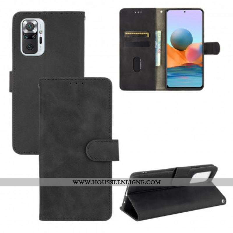 Housse Xiaomi Redmi Note 10 Pro Effet Cuir Toucher Douceur