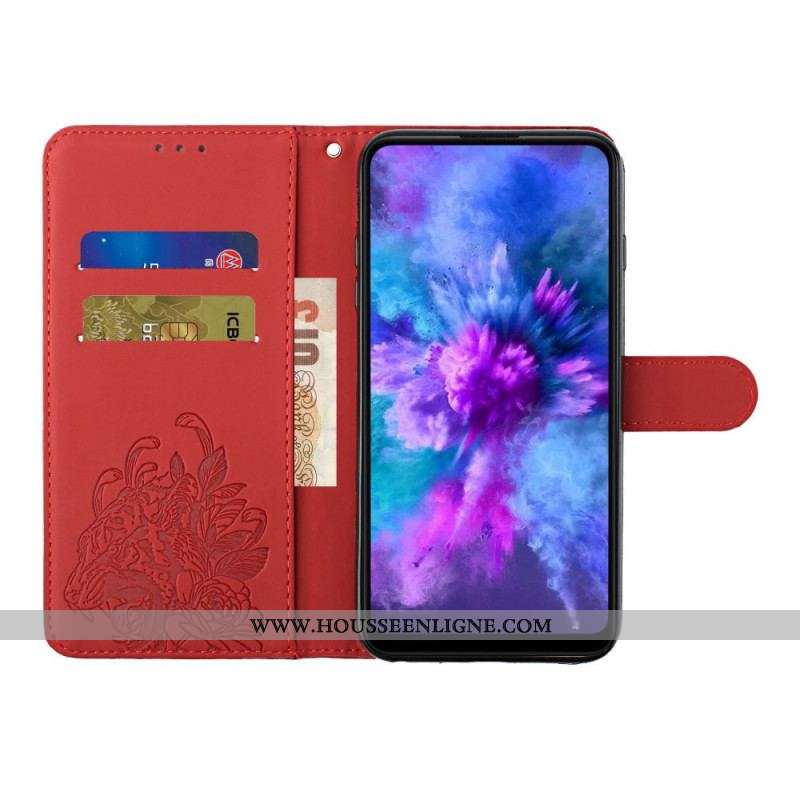 Housse Xiaomi Redmi Note 10 Pro Tigre Baroque à Lanière