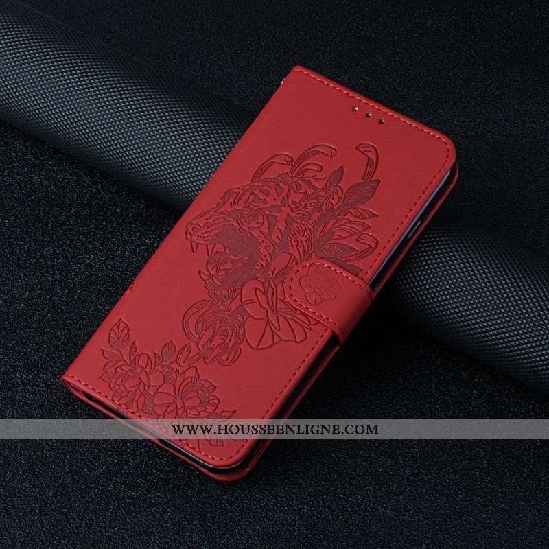 Housse Xiaomi Redmi Note 10 Pro Tigre Baroque à Lanière