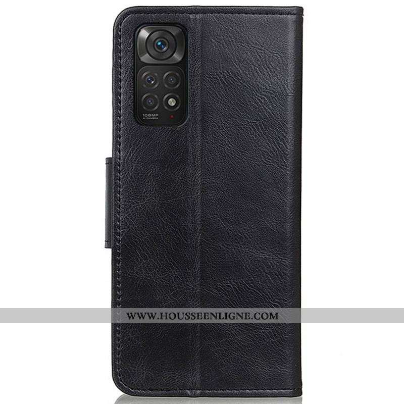 Housse Xiaomi Redmi Note 11 / 11s Effet Cuir Fermoir Réversible