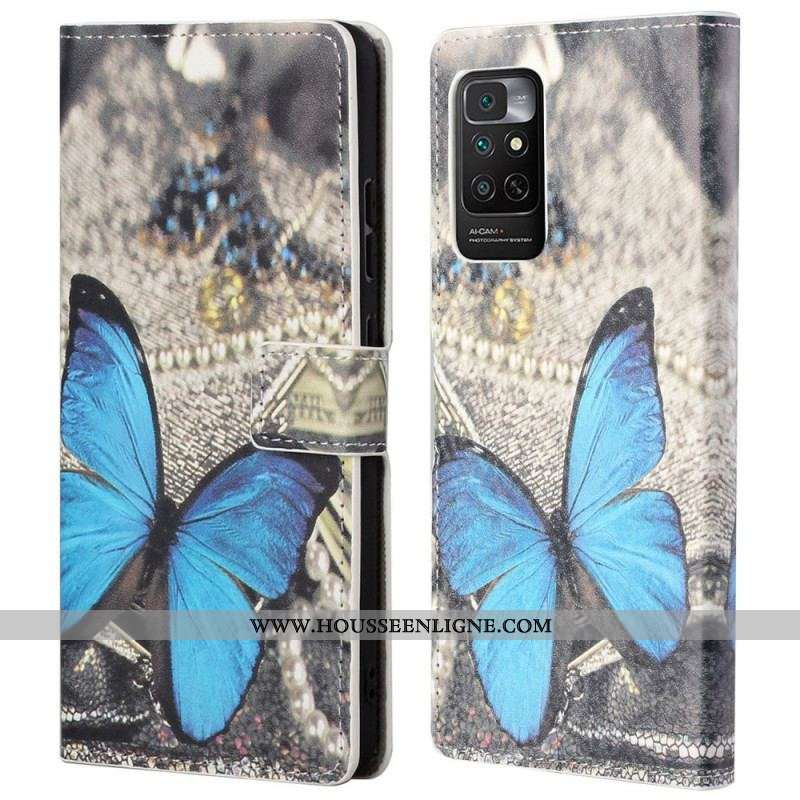 Housse Xiaomi Redmi Note 11 / 11s Papillon Bleu