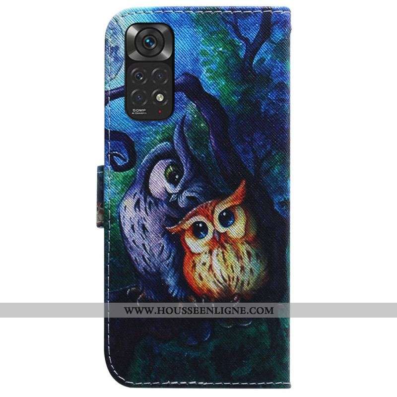 Housse Xiaomi Redmi Note 11 / 11s Peinture de Hiboux