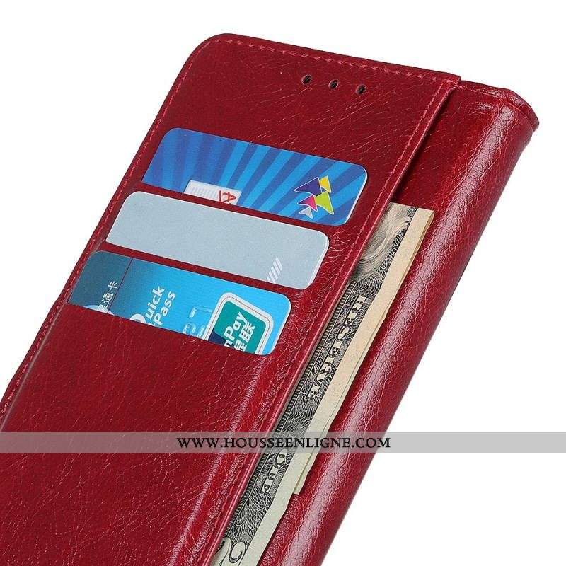 Housse Xiaomi Redmi Note 11 / 11s Style Cuir Nappa Rivets Vintage